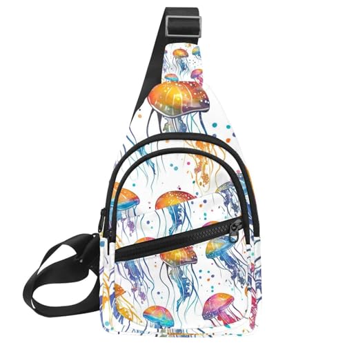 Sac banane à bandoulière méduse avec sangle réglable pour homme
