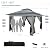COBIZI 12x12 Pop up Gazebo on Clearance with Mosquito Netting & Sandbags, Outdoor Canopy Tent with 4 Ropes 8 Stakes & Portable Carrying Bag, Patio Portable Gazebo for Garden Backyard & Lawn,Darkgrey