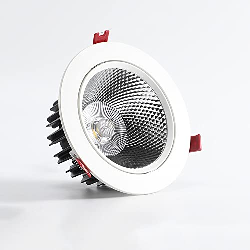 Spots LED ultra-minces Downlight 7W Éclairage de plafond encastré, panneau LED rond Spotlight Lighting 6000K Blanc froid, Lampe murale de lavage à économie d'énergie coupe-feu pour la cuisine de salle Cover