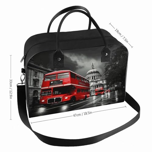 Bolso Tote rojo con cierre y correa ajustable de nylon miniatura 2