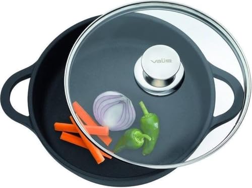 Cazuela baja de 20 cm de aluminio fundido Valira con tapa para inducción 5