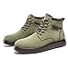 FLYLAND Men's Fashion Sneaker Chukka Boots Lace Up Leather Ankle Dress Boot Lightweight Non-Slip Walking Shoes Amy Green 10