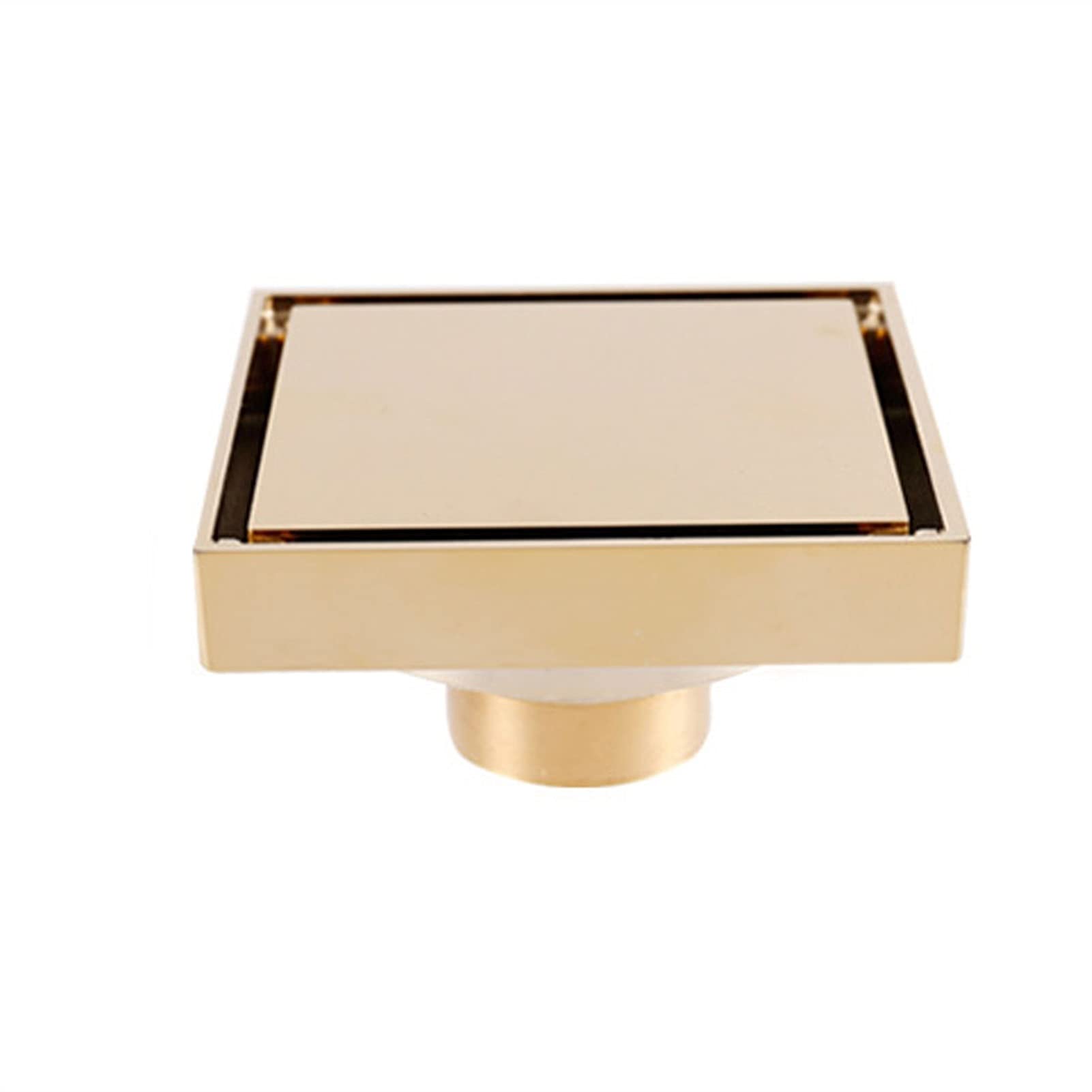 Desagüe de ducha invisible de 4 pulgadas, de latón, con rejilla de inserción de azulejos, cubierta extraíble, filtro para atrapar el pelo, desagüe cuadrado con filtro para cocina, baño, garaje y