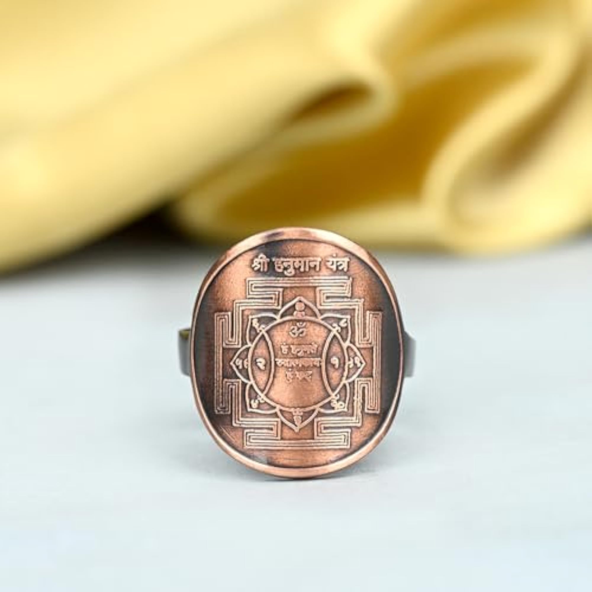 Hanuman Yantra Copper Ring, Spiritual Gift