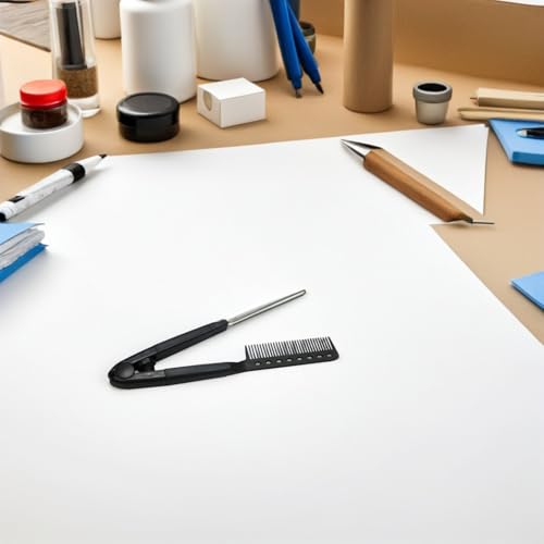 Peine eléctrico alisador en forma de V para cabello miniatura 5