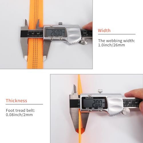 Image of NewDoar CE UIAA Certified 1 Inch Nylon Webbing Strap /Tubular Climbing Webbing - Heavy Duty Strap for Rescue, Climbing, Harnesses, Rock Work, & Firefighting