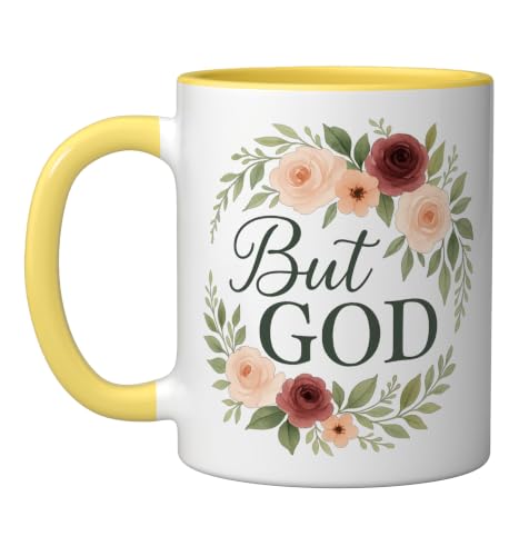 Taza de cerámica con diseño floral y mensaje cristiano, 11 oz miniatura 1