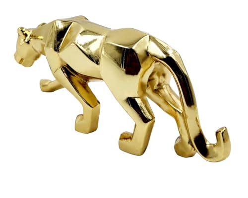 Image of ARNAVIRA 24K Gold Plated Panther Statue for office & Home Decor, Gifting Showpiece, office Desk Decor (24K Gold, Panther)