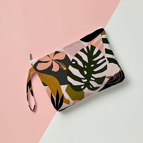 Fokongna Palm leaves Wet Bag Travel Wet Dry Bag Beach Bag Diaper Bag Wet Bag For Swimsuit Travel Makeup Bag Toiletry Bag4