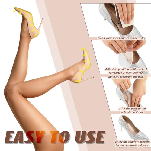 6 pares de plantillas acolchonadas para tacones altos mujer miniatura 4