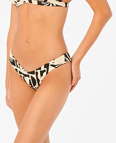 Rip Curl New Wave Hi Leg Skimpy Bottom Black M #TOP1