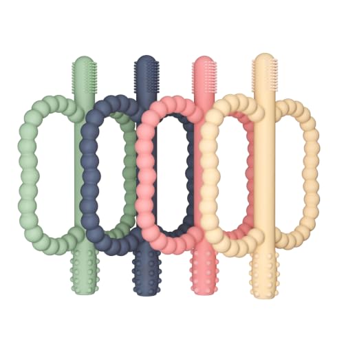 Image of Baby Silicone Teething Toys, Teether Sticks for Babies,3-36 Months