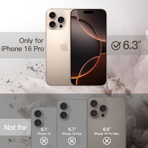 Image of JETech Case for iPhone 16 Pro, Desert Titanium