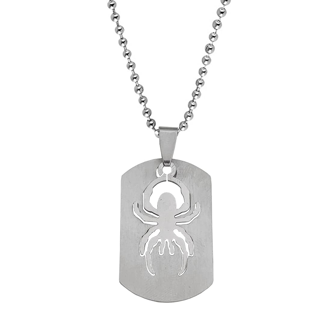 Zodiac Signs Spiderman Necklace Best Friend Dog Tags Locket with Chain Silver Stainless Steel Fashion Man Jewelry Pendant Necklace Chain for Men and Women-image-15