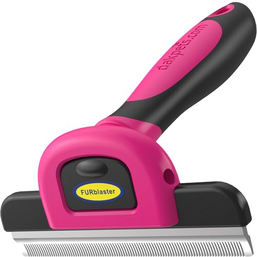 DakPets Stainless Steel Pet Deshedding Tool - Grooming Brush for Cats and Dogs, Removes Trapped...
