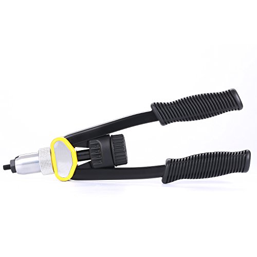 Rivet Gun Kit 13 Inch Heavy Duty Rotary Hand Riveters Nut/Thread Setting System M3-M12 with Case