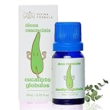 Divina Fórmula - Óleo Essencial Natural de Glóbulos de Eucalipto - Óleo Essencial 100% Puro para Difusor de Aromas, Óleos Essenciais para Massagem e Aromaterapia - Vegano, Cruelty-Free - 10ml