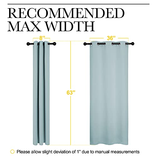 Image of NICETOWN Room Darkening Curtains and Drapes, Sky Blue Window Treatment Thermal Insulated Solid Grommet Top Curtains /Drapes for Bedroom Living Room (Set of 2, 42 inches Wide by 63 inches Long)