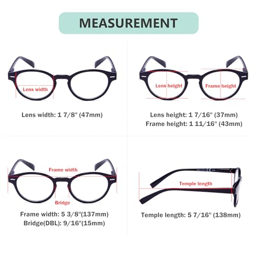 Image of Eyekepper Reading Glasses, Vintage Readers for Women Men, 5 Packs | Mens Ladies Reader Eyeglasses, All-Day Comfort Spring Hinges, Fashion Womens Cheaters, Scratch Resistant for Work /Crafts