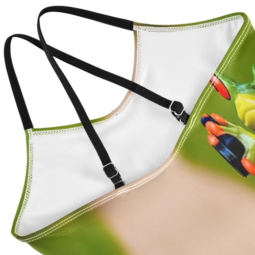 Swimming Suit Toddler Girl, Summer Beach Apparel 3-10 Y, Funny Frogs4
