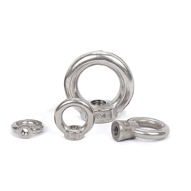 1PCS A2 Stainless Steel Hook Ring Nut M3 M4 M5 M6 M8 - M24 Circle Eye Nuts Fastener - (Size: M 20)