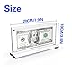 2 Stück Banknoten Display Rahmen,Acryl Euro Bill Fotohalter für Geldscheine Dollar Case Währung Ticket Protector Papiergeldrahmen,für Geld, Ticket, Bild, Fotos, Vitrine 20 * 10.5cm