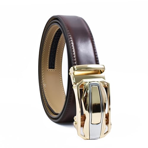 Image of WildHorn Men's Genuine Leather Belt for Men| Premium Auto-Lock Buckle | Adjustable up to 48 inch | Formal & Casual Wear | Micro-Adjust Fit | Stylish Gift Box Included