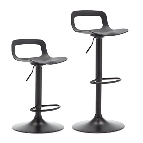 Thksbought Set Of 4 Modern Bar Stools Simple Adjustable Bar Stool(Matte Back) #TOP4