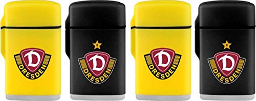 Feuerzeug Sturmfeuerzeug Ligther schwarz gelb + Sticker Die Macht (Gelb)