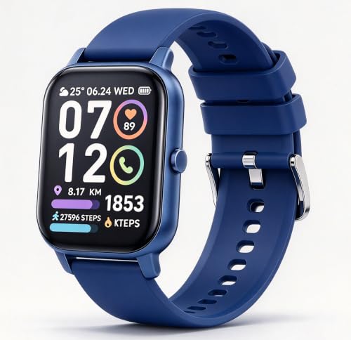 Smartwatch Damen Herren, 1.85" HD Fitnessuhr mit Bluetooth-Anruf – Ansicht 1