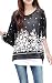 iNewbetter Womens Floral Batwing Sleeve Chiffon Beach Loose Blouse Tunic Tops (Pattern 23) one size