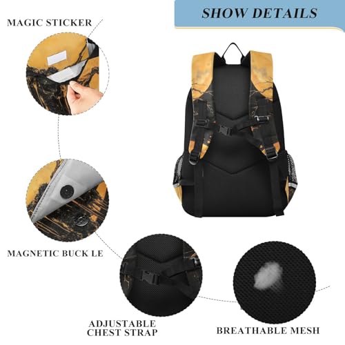 little kids backpacks 8-12： adjustable bookbags for teen girls in assorted colors - Halloween Crows Yellow Moon Black3