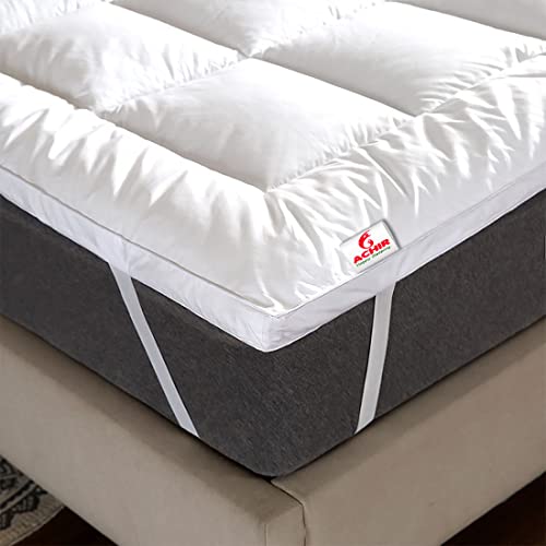 Image of ACHIR 500 GSM Super Soft Polyester Microfiber Mattress Topper /Padding for Soft and Comfortable Sleep - White, (Small Size, 36 inchX72 inchInch, 3Ft x 6Ft)