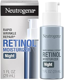 Neutrogena Rapid Wrinkle Repair Retinol Night Face Moisturizer, Daily Anti-Aging Face Cream with Retinol & Hyaluronic Acid to Fight Fine Lines & Wrinkles, 1 fl. oz
