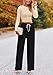 PRETTYGARDEN Women's 2 Piece Sets 2025 Fall Long Sleeve Crop Tops Wide Leg Pants Matching Outfit Tracksuits Fashion Clothing (Beige Black,Medium)