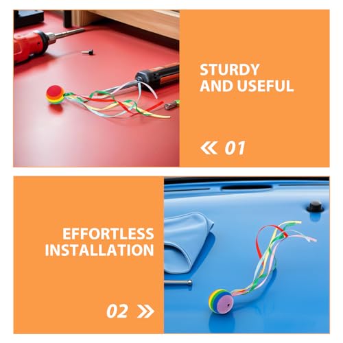 Adornos arcoíris para antena de coche decoración exterior resistente pack de 5 piezas 3