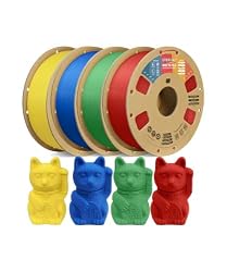 OVERTURE Matte PLA 4 Pack (Yellow, Brick Red, Green, Blue), 4x1kg
