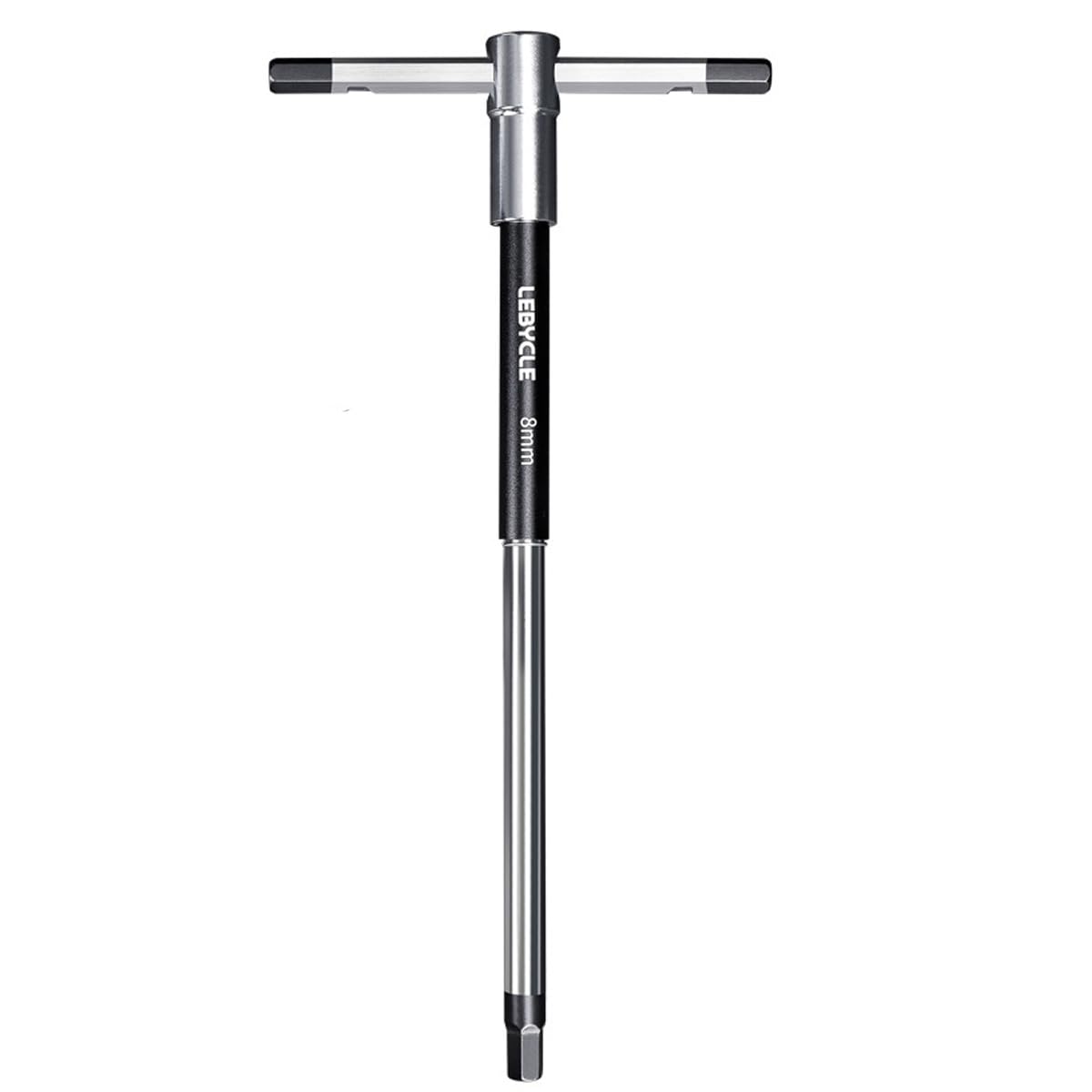 Clé T en chrome vanadium 8 mm pour vélo avec barre coulissante et poignée 360