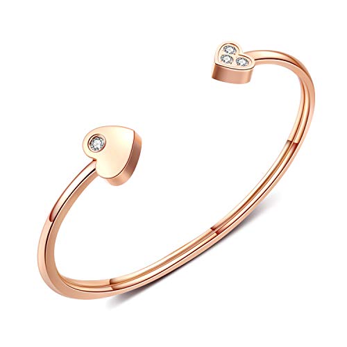 EBRUN Bracciale a forma di cuore per donna