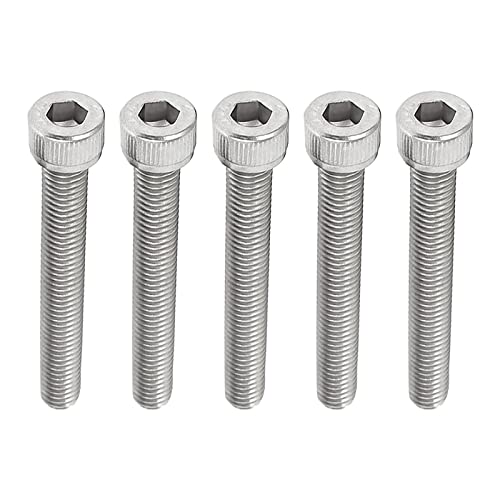 M METERXITY 5 Pack Hex Socket Head Cap Screws, Stainless Steel Full Thread Machine Screw, Anti Resistance