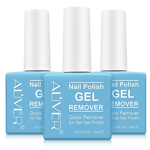 Aliver - Nail Polish Remover 3Pack, gel polish remover in 3-5 Minutes Easily Removes Soak-Off Gel Nail Polish, Easily & Quickly Soak Off Gel Polish No Need For Foil, Soaking Or Wrapping.
