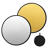 IEBTAWN 1 Réflecteur, Reflecteur Lumiere Photo, Éclairage Flexible, Pour Création Photo, Streaming En Direct, Différents Besoins Lumineux, Pliable, Portable, Portrait, Selfie, Photographie De Mariage