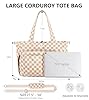 Bagstellar Corduroy Tote Bag for Women, 17 Pockets Laptop Work Tote Bag Lightweight Teacher Nurse Bible Bag for School Travel | with 40oz Cup Holder, Multi Compartment, Zipper Crossbody Bag, College Shoulder Bag, Daily Purse w/ Strap, Ideal Gift for Women #1