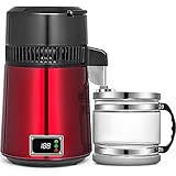 agua destilada precio por litro 【USO DOMÉSTICO Y COMERCIAL】 - El destilador de agua elimina la mayoría de las impurezas del agua del grifo, ideal para destilar agua, alcohol, etc. Perfecto para laboratorios, hospitales, clínicas dentales, oficinas, hogares, viajes, etc.