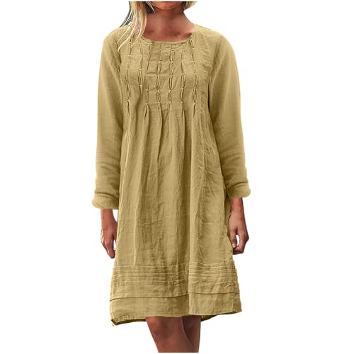 Robe de travail chic et elegant en lin premium pour femme active