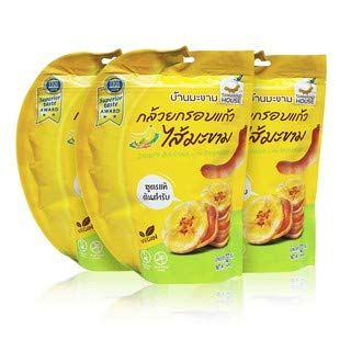 Tamarind House Brand, Crispy Banana with Tamarind, Size 90g X 3 Packs