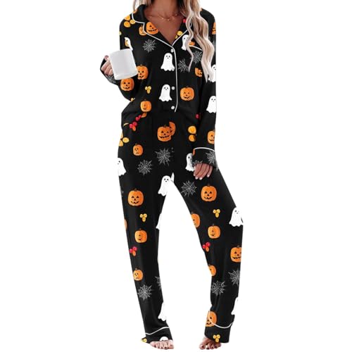 Pyjama Halloween femme coton doux | Finies les nuits fraîches grâce à cet ensemble