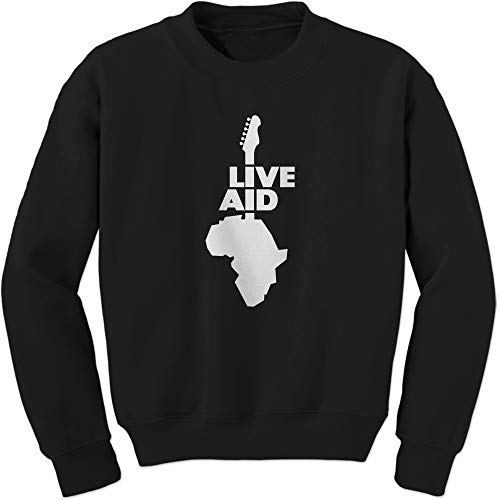FerociTees Unisex Live Aid Guitar Crewneck Sweatshirt