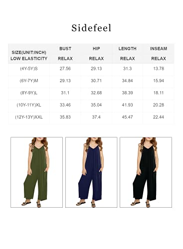 Sidefeel Girls Fashion Romper Sleeveless Halter Long Pants Jumpsuit with Side Pockets - Image 4