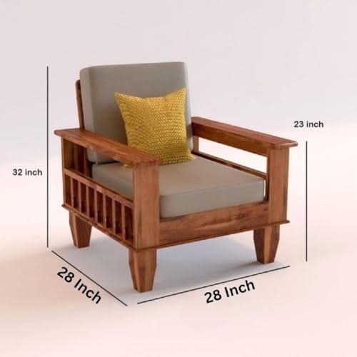Image of Sheesham Wood 6 Seater Sofa Sets for Living Room Wooden 6 Person Sofa Set Without Coffee Table | Sofas Six Seater for Office (DIY - Customer Self Assmebly) (3+2+1, Natural Honey)